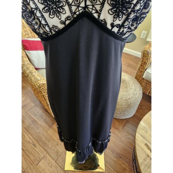 David Meister Vintage Evening Cocktail Dress Women’s Size 10 Lace Trim - Picture 3 of 13
